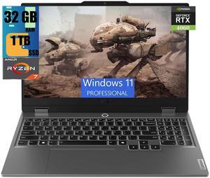 Lenovo LOQ 15 Gaming Laptop, 15.6" FHD Display, AMD Ryzen 7 7435HS 8-Core Processor, NVIDIA GeForce RTX 4060 8GB GDDR6, 32GB DDR5  1TB PCIe SSD, Wi-Fi 6 Bluetooth 5.2 Backlit KB, Windows 11 Pro