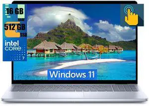 Dell Inspiron 16 Business Laptop, 16" WUXGA Touchscreen, Intel Core 7 150U 10-Core Processor, Intel Iris Xe Graphics, 16GB DDR4  512GB PCIe SSD, Wi-Fi 6E Backlit KB Fingerprint, Windows 11