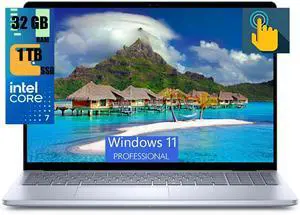 Dell Inspiron 16 Business Laptop, 16" WUXGA Touchscreen, Intel Core 7 150U 10-Core Processor, Intel Iris Xe Graphics, 32GB DDR4  1TB PCIe SSD, Wi-Fi 6E Backlit KB Fingerprint, Windows 11 Pro