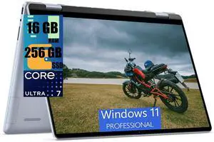 DELL Inspiron 16 2-in-1 Business Laptop, 16" WUXGA Touchscreen, Intel Core Ultra 7 155H 16 cores Processor, Intel Arc graphics, 16GB  DDR4  256GB  PCIe SSD, Wi-Fi 6E + Bluetooth, Windows 11 Pro