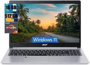 Acer Aspire 5 15 Laptop, 15.6" FHD (1920 x 1080) Display, AMD Ryzen 3 3350U Quad-Core Processor, AMD Radeon Vega 6 graphics, 16GB DDR4  512GB PCIe SSD, WiFi 6, Backlit KB, Windows 11