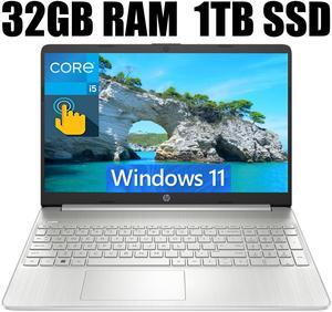 HP Pavilion 15 Laptop, 15.6" HD Touchscreen, Intel Core i5-1135G7 2.40GHz Quad-Core Processor, Intel Iris Xe Graphics, 32GB DDR4  1TB PCIe SSD, Numpad, HDMI, Type A&C, Webcam, Windows 11