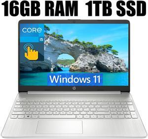 HP Pavilion 15 Laptop, 15.6" HD Touchscreen, Intel Core i5-1135G7 2.40GHz Quad-Core Processor, Intel Iris Xe Graphics, 16GB DDR4  1TB PCIe SSD, Numpad, HDMI, Type A&C, Webcam, Windows 11