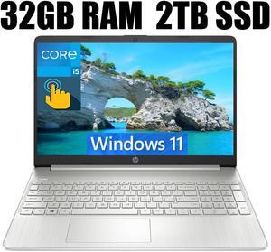 HP Pavilion 15 Laptop, 15.6" HD Touchscreen, Intel Core i5-1135G7 2.40GHz Quad-Core Processor, Intel Iris Xe Graphics, 32GB DDR4  2TB PCIe SSD, Numpad, HDMI, Type A&C, Webcam, Windows 11