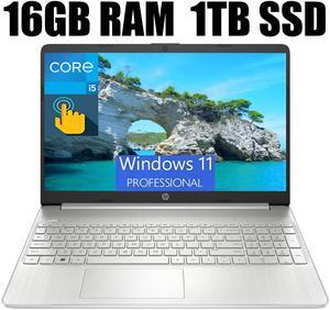 HP Pavilion 15 Laptop, 15.6" HD Touchscreen, Intel Core i5-1135G7 2.40GHz Quad-Core Processor, Intel Iris Xe Graphics, 16GB DDR4  1TB PCIe SSD, Numpad, HDMI, Type A&C, Webcam, Windows 11 Pro