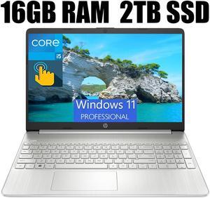 HP Pavilion 15 Laptop, 15.6" HD Touchscreen, Intel Core i5-1135G7 2.40GHz Quad-Core Processor, Intel Iris Xe Graphics, 16GB DDR4  2TB PCIe SSD, Numpad, HDMI, Type A&C, Webcam, Windows 11 Pro
