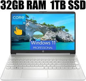 HP Pavilion 15 Laptop, 15.6" HD Touchscreen, Intel Core i5-1135G7 2.40GHz Quad-Core Processor, Intel Iris Xe Graphics, 32GB DDR4  1TB PCIe SSD, Numpad, HDMI, Type A&C, Webcam, Windows 11 Pro