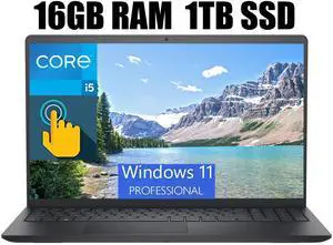 Dell Inspiron 3511 15 Laptop, 15.6" Full HD Touchscreen, Intel Core i5-1135G7 4 Cores Processor, Intel Iris Xe Graphics, 16GB DDR4  1TB PCIe SSD, SD Card Reader, HDMI, Wi-Fi, Windows 11 Pro