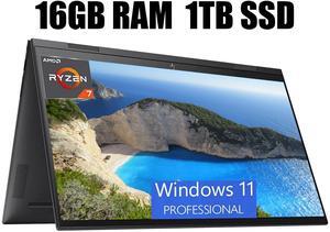 HP ENVY x360 15 Laptop, 15.6" FHD Touchscreen, AMD Ryzen 7 5825U Octa-Core processor, AMD Radeon Graphics, 16GB DDR4  1TB PCIe SSD, USB-C HDMI Fingerprint, Windows 11 Pro