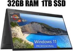 HP ENVY x360 15 Laptop, 15.6" FHD Touchscreen, AMD Ryzen 7 5825U Octa-Core processor, AMD Radeon Graphics, 32GB DDR4  1TB PCIe SSD, USB-C HDMI Fingerprint, Windows 11 Pro