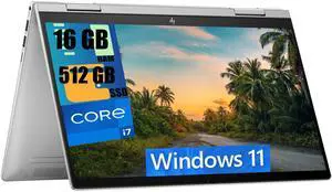 HP Envy x360 2-in-1 14 Laptop, 14" FHD Touchscreen, Intel Core i7-1335U 10-Cores Processor, Intel Iris Xe graphics, 16GB DDR4  512GB PCIe SSD, Backlit Keyboard, Fingerprint reader, Windows 11
