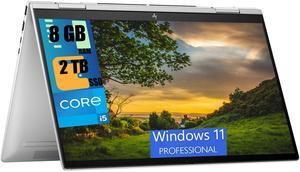 HP Envy x360 2-in-1 15 Laptop, 15.6" FHD Touchscreen, Intel Core i5-1335U 10-Core Processor, Intel Iris Xe Graphics, 8GB  DDR4  2TB PCIe SSD, Backlit Keyboard, Thunderbolt 4, Windows 11 Pro