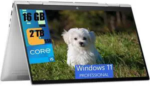 HP Envy x360 2-in-1 14 Laptop, 14" FHD Touchscreen, Intel Core 7 150U 10 Cores Processor, Intel Graphics, 16GB  DDR4  2TB PCIe SSD, Backlit Keyboard, Fingerprint Reader, Windows 11 Pro