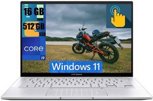 ASUS Zenbook 14 OLED Laptop, 14" 2.8K Touchscreen, Intel Core i9-13900H 14-Core Processor, Intel Iris Xe Graphics, 16GB  DDR4  512GB   PCIe SSD, Backlit Keyboard, Fingerprint, Windows 11 Home