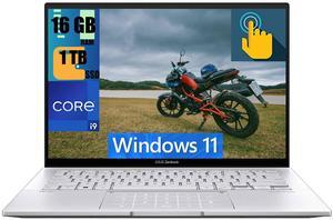 ASUS Zenbook 14 OLED Laptop, 14" 2.8K Touchscreen, Intel Core i9-13900H 14-Core Processor, Intel Iris Xe Graphics, 16GB  DDR4  1TB PCIe SSD, Backlit Keyboard, Fingerprint, Windows 11 Home