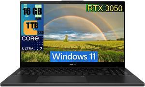 ASUS Vivobook Pro 15 OLED Gaming Laptop, 15.6" FHD Display, Intel Ultra 7 155H 16-Core processor, NVIDIA GeForce RTX 3050 6GB GDDR6, 16GB DDR4  1TB PCIe SSD, Thunderbolt 4 Backlit KB, Windows 11