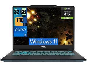 MSI Cyborg 14 Gaming Laptop, 14" WUXGA 144Hz Display, Intel Core i7-13620H 10-Core Processor, NVIDIA GeForce RTX 4060 8GB GDDR6, 32GB DDR5  1TB PCIe SSD, Backlit KB, Bluetooth 5.2, Windows 11