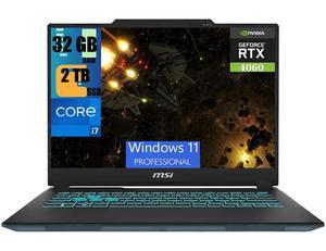 MSI Cyborg 14 Gaming Laptop, 14" WUXGA 144Hz Display, Intel Core i7-13620H 10-Core Processor, NVIDIA GeForce RTX 4060 8GB GDDR6, 32GB DDR5  2TB PCIe SSD, Backlit KB, Bluetooth 5.2, Windows 11 Pro