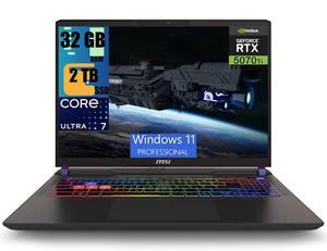 MSI Vector 16 HX AI Gaming Laptop, 16" QHD+ 240Hz Display, Intel Ultra 7 255HX 20 cores Processor, Geforce RTX 5070 Ti 12GB GDDR7, 32GB DDR5  2TB PCIe SSD, RGB Backlit Thunderbolt5, Windows 11 Pro