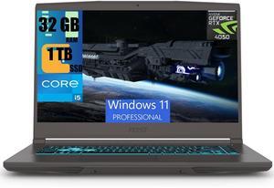 MSI Thin 15 Gaming Laptop, 15.6" FHD 144Hz Display, Intel Core i5-13420H 8-core Processor, NVIDIA GeForce RTX 4050 6GB, 32GB DDR5  1TB PCIe SSD, WiFi 6, Backlit Keyboard, Cooler Boost, Windows 11 Pro