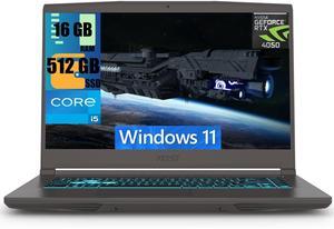 MSI Thin 15 Gaming Laptop, 15.6" FHD 144Hz Display, Intel Core i5-13420H 8-core Processor, NVIDIA GeForce RTX 4050 6GB, 16GB DDR5  512GB PCIe SSD, WiFi 6, Backlit Keyboard, Cooler Boost, Windows 11