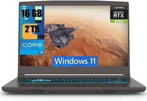 MSI Thin 15 Gaming Laptop, 15.6" FHD 144Hz Display, Intel Core i5-13420H 8-core Processor, GeForce RTX 4060 8GB, 16GB DDR4  2TB PCIe SSD, WiFi 6, Backlit Keyboard, Bluetooth 5.2, Windows 11