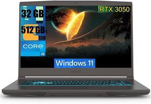 MSI Thin 15 Gaming Laptop, 15.6" FHD 144Hz Display, Intel Core i5-13420H 8-core Processor, GeForce RTX 3050 4GB Graphics, 32GB DDR4  512GB PCIe SSD, Backlit Keyboard, Bluetooth 5.2, Windows 11