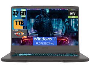MSI Thin A15 AI Gaming Laptop, 15.6" FHD 144Hz Display, AMD Ryzen 9 8945HS 8 Cores Processor, NVIDIA GeForce RTX 4060 8GB GDDR6, 32GB DDR5  1TB PCIe SSD, Cooler Boost, Backlit KB, Windows 11 Pro