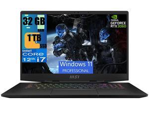 MSI Stealth GS77 17 Gaming Laptop, 17.3" FHD 144Hz Display, Intel Core i7-12700H 14-Core Processor, NVIDIA GeForce RTX 3060 6GB Graphic, 32GB DDR5  1TB PCIe SSD, RGB Backlit, Windows 11 Pro
