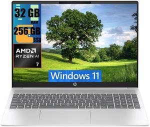 HP OmniBook 16 Business Laptop, 16" FHD+ Touchscreen, AMD Ryzen AI 7 350 8 Cores Processor, AMD Radeon Graphics, 32 DDR4  256 PCIe SSD, Wi-Fi 6, Backlit, 1080P Camera, Windows 11 Home