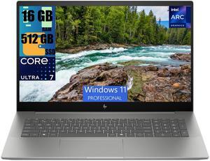 HP Envy 17 Laptop, 17.3" 4K UHD (3840 x 2160) Display, Intel Core Ultra 7 155H 16 Cores Processor, Intel Arc Graphics, 16GB DDR4  512GB PCIe SSD, HDMI, Webcam, Backlit KB, Wi-Fi 7, Windows 11 Pro