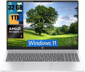 HP OmniBook 16 Business Laptop, 16" FHD+ Touchscreen, AMD Ryzen AI 7 350 8 Cores Processor, AMD Radeon Graphics, 32GB DDR4  1TB PCIe SSD, Wi-Fi 6, Backlit, 1080P Camera, Windows 11 Home