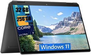 HP Spectre x360 2-in-1 14 Laptop, 14" 2.8K (2880x1800) Touchscreen, Intel Ultra 7-155H 16-Cores Processor, Intel Arc Graphics, 32 DDR4  256 PCIe SSD, Backlit KB, Fingerprint, Windows 11 Home