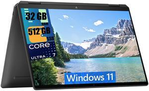 HP Spectre x360 2-in-1 14 Laptop, 14" 2.8K (2880x1800) Touchscreen, Intel Ultra 7-155H 16-Cores Processor, Intel Arc Graphics, 32GB DDR4  512GB PCIe SSD, Backlit KB, Fingerprint, Windows 11 Home