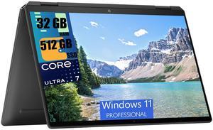 HP Spectre x360 2-in-1 14 Laptop, 14" 2.8K (2880x1800) Touchscreen, Intel Ultra 7-155H 16-Cores Processor, Intel Arc Graphics, 32GB DDR4  512GB PCIe SSD, Backlit KB, Fingerprint, Windows 11 Pro