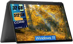 HP Spectre x360 2-in-1 16 Laptop, 16" 2.8K (2880x1800) Touchscreen, Intel Ultra 7-155H 16-Cores Processor, Intel Arc Graphics, 32GB DDR4  512GB PCIe SSD, Backlit KB, Fingerprint, Windows 11 Home