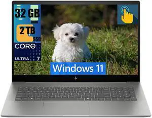 HP Envy 17 Business Laptop, 17.3" FHD Touchscreen, Intel Core Ultra 7 155H 16 Cores Processor, Intel Arc Graphics, 32GB DDR4  2TB PCIe SSD, Backlit Keyboard, HDMI, Wi-Fi 7, Windows 11