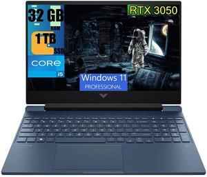 HP Victus 15 Gaming Laptop, 15.6" FHD 144Hz Display, Intel Core i5-12450H 8 Cores Processor, NVIDIA GeForce RTX 3050 4 GB GDDR6, 32GB DDR4  1TB PCIe SSD, Backlit KB, Webcam, Wi-Fi 6, Windows 11 Pro
