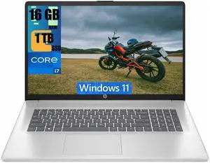 HP 17t Performance Business Laptop, 17.3" FHD Display, Intel Core i7-1355U 10 Cores Processor, Intel Iris Xe Graphics, 16GB DDR4  1TB PCIe SSD, Fingerprint Reader, Wi-Fi 6, Backlit KB, Windows 11