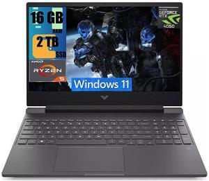 HP Victus 15 Gaming Laptop, 15.6" FHD 144Hz Display, AMD Hexa-Core Ryzen 5 8645HS Processor, NVIDIA GeForce RTX 4050 6GB Graphic, 16GB DDR5  2TB PCIe SSD, Backlit Kd, Bluetooth 5.3, Windows 11