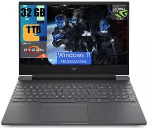HP Victus 15 Gaming Laptop, 15.6" FHD 144Hz Display, AMD Hexa-Core Ryzen 5 8645HS Processor, NVIDIA GeForce RTX 4050 6GB Graphic, 32GB DDR5  1TB PCIe SSD, Backlit Kd, Bluetooth 5.3, Windows 11 Pro