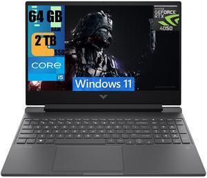 HP Victus 15 Gaming Laptop, 15.6" FHD 144Hz Display, Intel Core i5-13420H 8-Core Processor, NVIDIA GeForce RTX 4050 6GB GDDR6, 64GB DDR4  2TB PCIe SSD, Wi-Fi 6 Backlit Keyboard, Windows 11