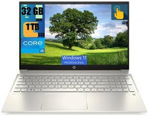 HP Pavilion 15 Business Laptop, 15.6" FHD (1920*1080) Touchscreen, Intel Core i5-1135G7 4 Cores Processor, Intel Iris Xe Graphics, 32GB DDR4  1TB PCIe SSD, Webcam, Wi-Fi 6, Windows 11 Pro