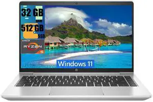 HP ProBook 445 G9 14 Business Laptop, 14.0" FHD Display, AMD Ryzen 5 5625U 6-Cores Processor, AMD Radeon Graphics, 32GB DDR4  512GB PCIe SSD, Backlit KYB, WiFi 6, Bluetooth 5.2, Windows 11