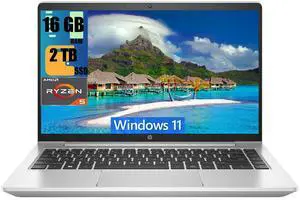 HP ProBook 445 G9 14 Business Laptop, 14.0" FHD Display, AMD Ryzen 5 5625U 6-Cores Processor, AMD Radeon Graphics, 16GB DDR4  2TB PCIe SSD, Backlit KYB, WiFi 6, Bluetooth 5.2, Windows 11