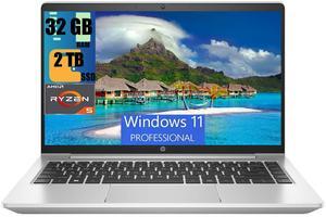 HP ProBook 445 G9 14 Business Laptop, 14.0" FHD Display, AMD Ryzen 5 5625U 6-Cores Processor, AMD Radeon Graphics, 32GB DDR4  2TB PCIe SSD, Backlit KYB, WiFi 6, Bluetooth 5.2, Windows 11 Pro