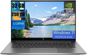 HP ZBook Studio G8 15 Laptop, 15.6" 60Hz FHD Display, Intel Core i7-11850H Octa Core Processor, NVIDIA T1200 4GB GDDR6, 32 DDR4  256 PCIe SSD, Backlit KB, Fingerprint, 2 Thunderbolt 4, Windows 11 Pro