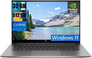 HP ZBook Studio G8 15 Laptop, 15.6" FHD Display, Intel Core i7-11850H Octa Core Processor, NVIDIA T1200 4GB GDDR6, 32GB DDR4  512GB PCIe SSD, Backlit KB, Fingerprint, 2 Thunderbolt 4, Windows 11 Home