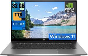 HP ZBook Studio G8 15 Laptop, 15.6" FHD Display, Intel Core i7-11850H Octa Core Processor, NVIDIA T1200 4GB GDDR6, 32GB DDR4  1TB PCIe SSD, Backlit KB, Fingerprint, 2 Thunderbolt 4, Windows 11 Home
