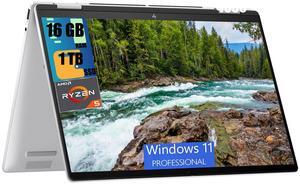 HP Envy x360 2-in-1 14 Laptop, 14" WUXGA Touchscreen, AMD Hexa-core Ryzen 5 8640HS Processor, AMD Radeon 760M Graphics, 16GB DDR4  1TB PCIe SSD, Backlit Keyboard, Bluetooth 5.3, Windows 11 Pro